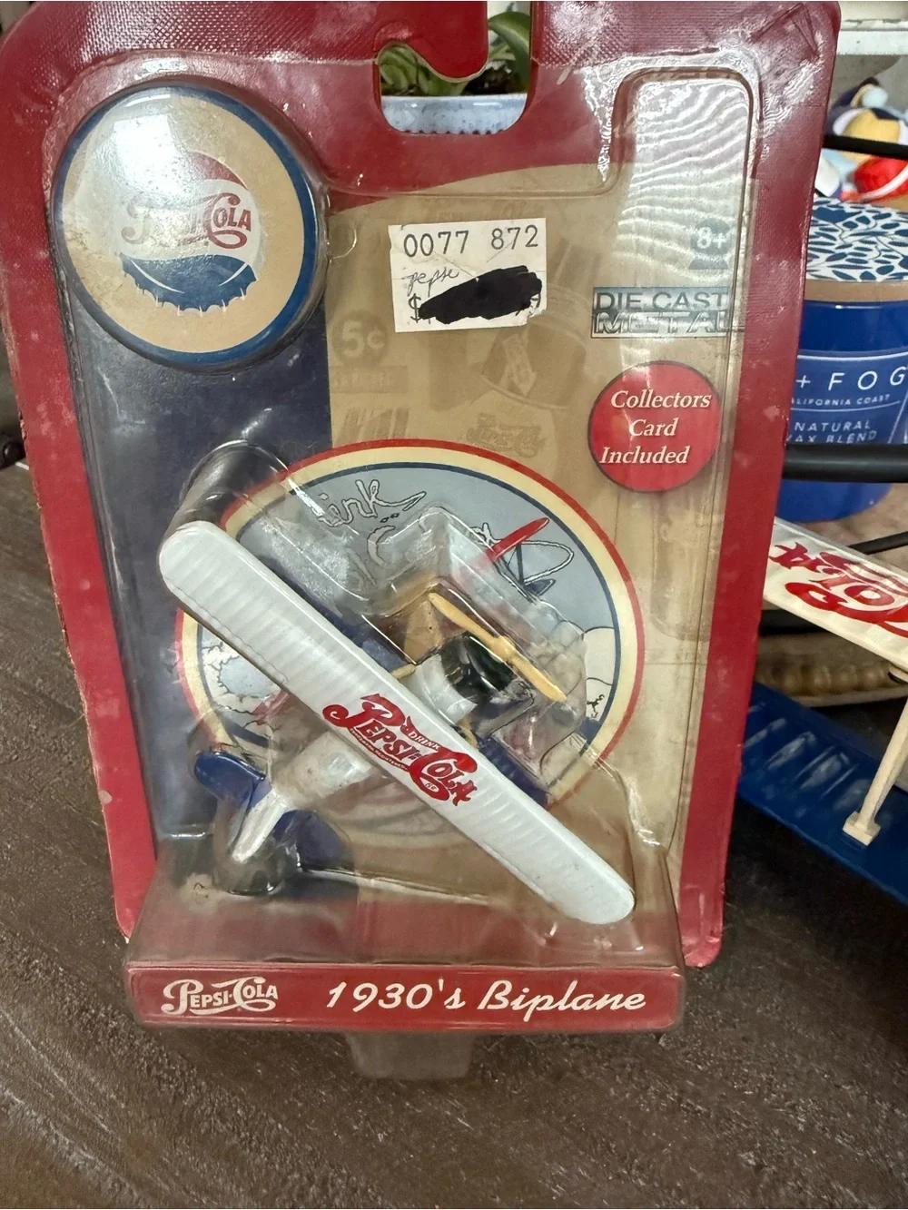 Pepsi-Cola Kids 1930s Biplane Toy - Red, White & Blue- set